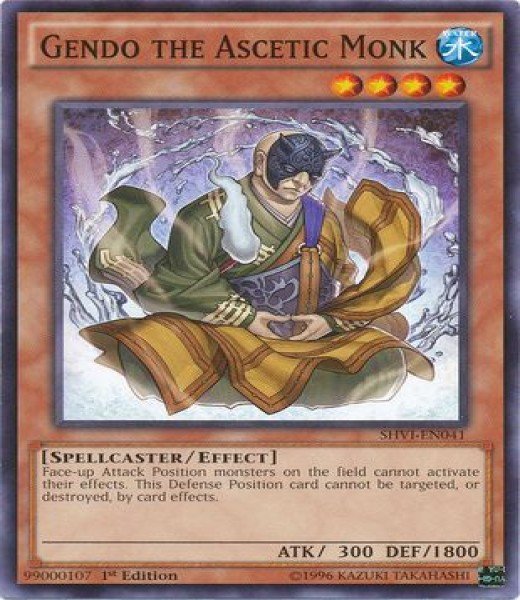 Yu-Gi-Oh! Trading Card - Gendo The Ascetic Monk (SHVI-EN041) - Shining Victories 1st Edition Common - View #4